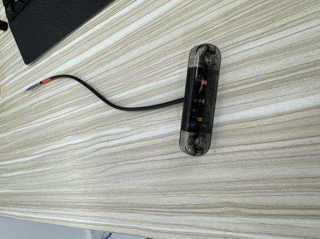 Lampa gabarit laterala LED portocaliu fumuriu rezistent la apă IP67, 12V/24V Cablu 30 cm - E9 10R-06, ECE R10, ECE R148 [9]