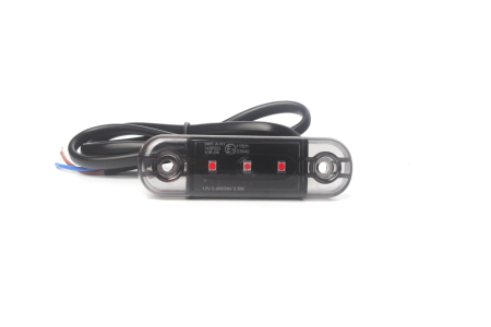 Lampa gabarit laterala LED roșu fumuriu rezistent la apă IP67, 12V/24V Cablu 30 cm - E9 10R-06, ECE R10, ECE R148 [2]