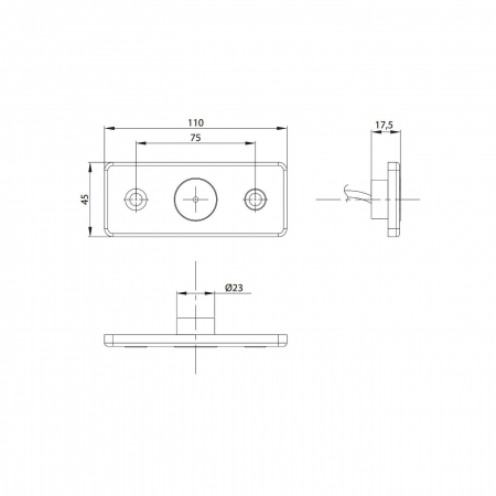 Lampa gabarit LED Galben 12-24V Cod: MD-013Z [3]