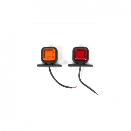 Accesorii electronice auto - Lampa gabarit patrata LED tip neon portocalie si rosie 12V-24V
