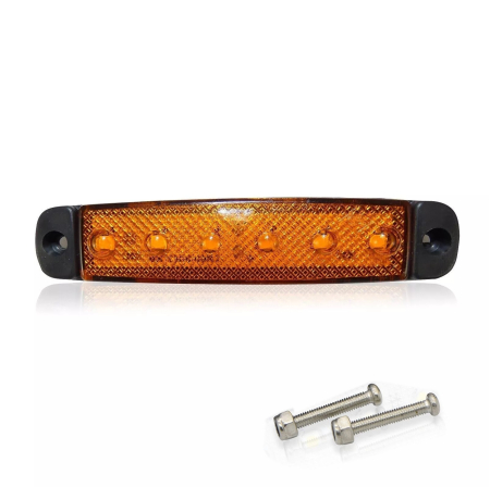Accesorii Camioane - Lampa laterala Gabarit LED 12-24V, portocalie pentru camion, remorca, TIR, van, rulota etc.