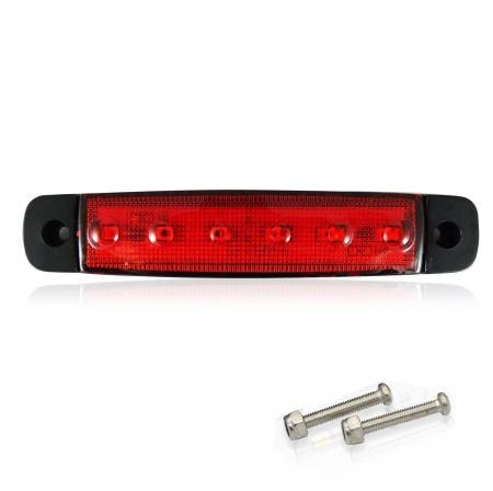 Accesorii Camioane - Lampa laterala Gabarit LED 12-24V, rosie pentru camion, remorca, TIR, van, rulota etc.