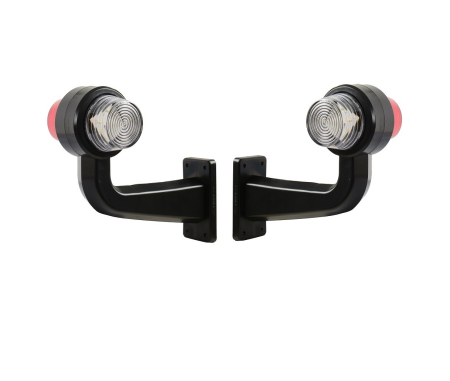 Lampa laterala Gabarit LED 12V-24V, alb-rosu (Set 2 bucati) - 19,2cm [0]