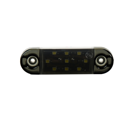 Accesorii Camioane - Lampa laterala Gabarit LED 12V-24V, alba cu efect opac (smoked) - IP66