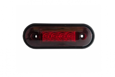 Lampa laterala Rosu LED 12-24V (spate curbat pentru montare directă pe rollbar) [1]