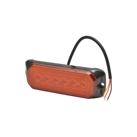 Lampa laterala stroboscopica LED 12-24V galbena 9 functii 132x46x19mm FR1287 [1]