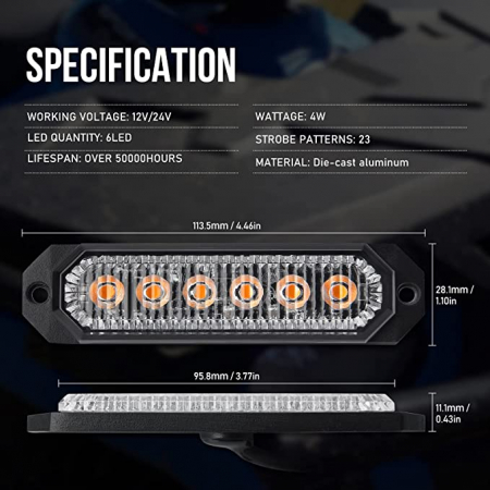 Lampa LED profesionala stroboscopica 12V-24V  - Albastra [2]