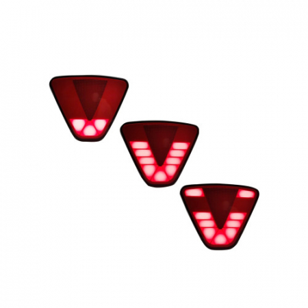 Lampa pozitie si stop frana LED F1 Lumina neon Rosie cu joc de lumini 12V [3]