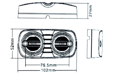 Lampa SMD  portocalie Voltaj: 12V Rezistenta la apa: IP66 [2]