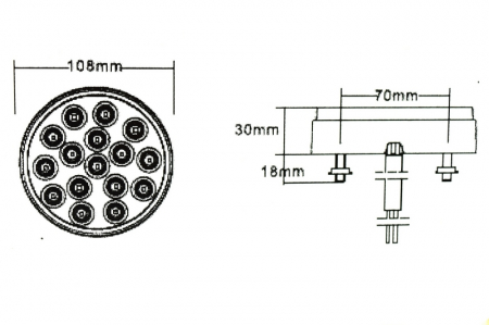 Lampa SMD Lumina: rosie 12v - 24V Rezistenta la apa [1]