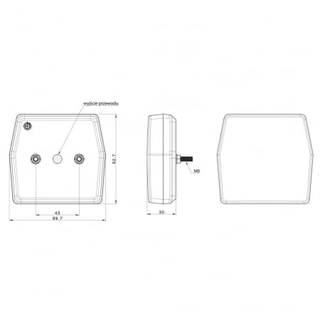 Lampa spate 99,6x93, 4 functii, iluminare numar, LED, cablu, LED Fristom [6]