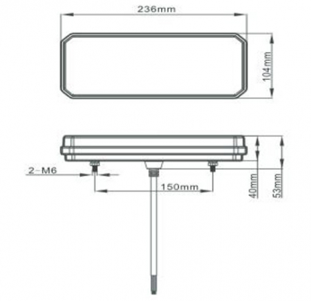 Lampa stop camion LED cu semnalizare dinamica 12 - 24V Omologata U.E. [3]