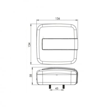 Lampa stop patrata LED SMD 12V [2]