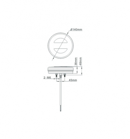 Lampa stop rotunda camion LED cu semnalizare dinamica 12-24V Cod:SL-5020 - DREAPTA SL-5020-R [1]