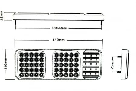 Lampa stop SMD 24V led-uri: 55 SMD Rezistenta la apa: IP66 [2]