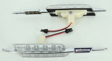 Angel Eyes - Lampi laterale LED semnalizare transparente compatibile BMW SERIA 3 - E46 2D/4D/5D 1998-2001