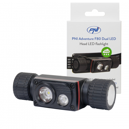 Lanterna frontala PNI Adventure F80 Dual LED, 1000 lm, 6W, 2200 mAh, IP68 [13]
