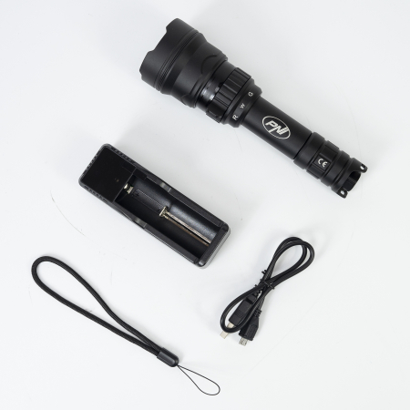 Lanterna PNI Adventure F300 cu 3 culori lumina alb, rosu, verde, distanta 650m si 620lm [5]