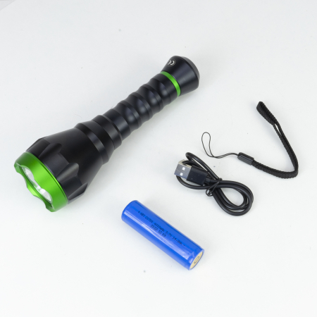 Lanterna PNI Adventure F750 Green Light din aluminiu, LED 10W, 500 lm, pana la 850 m, IP44, acumulator 4000mAh inclus, incarcare prin USB Type-C, lumina verde perfecta la vanatoare [18]