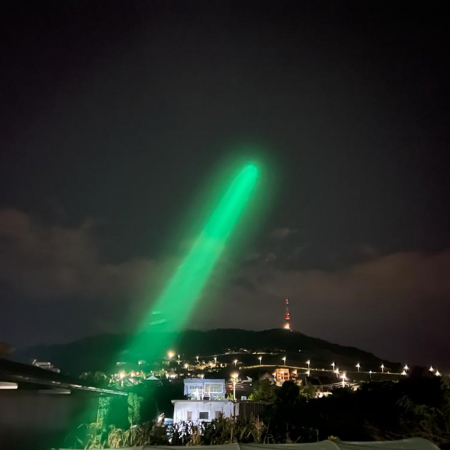 Lanterna PNI Adventure F750 Green Light din aluminiu, LED 10W, 500 lm, pana la 850 m, IP44, acumulator 4000mAh inclus, incarcare prin USB Type-C, lumina verde perfecta la vanatoare [8]