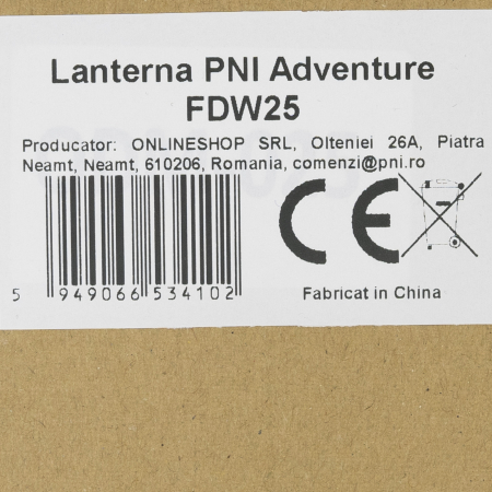 Lanterna PNI Adventure FDW25 cu LED, 800lm, aluminiu, acumulator 3000 mAh, distanta 200 metri [6]