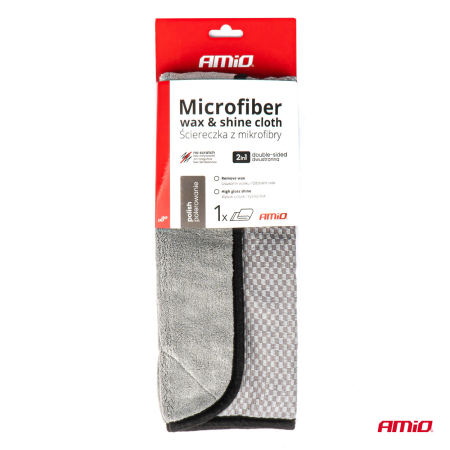 Laveta din microfibra 2 in 1 pentru lustruire si stralucire a automobilului, 40x40 cm [4]