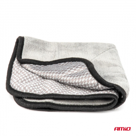 Laveta din microfibra 2 in 1 pentru lustruire si stralucire a automobilului, 40x40 cm [2]