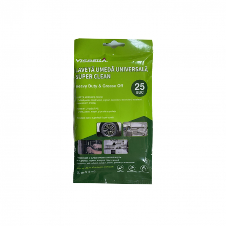 Solutii curatare si intretinere - Laveta umeda universala Super Clean VISBELLA