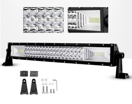 LED BAR - LED Bar  55 Cm 7D 324W 12V-24V TRI-row Spot & Flood Combo Beam