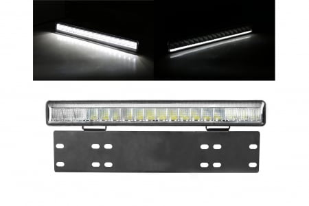 Led Bar Proiector cu Suport Numar Auto Flexzon, 3 functii, 38cm, 55W, 4768lm, 12V - 24V, E-Mark [12]