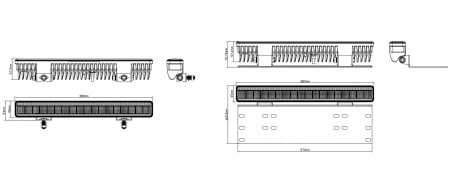 Led Bar Proiector cu Suport Numar Auto Flexzon, 3 functii, 38cm, 55W, 4768lm, 12V - 24V, E-Mark [11]