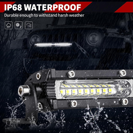 Led bar ultra subțire 12V 24V 33.2 cm 108W potrivită pentru ATV-uri, jeep-uri 4x4 offroad camioane și altele [7]