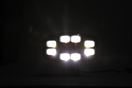 LED Far cu functie DRL, lumina alba/galbena - Carcasa fumurie - 12-24V, pentru jeep, camion, utilaje agricole si altele [8]