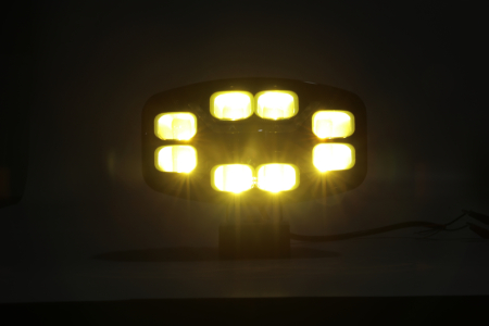 LED Far cu functie DRL, lumina alba/galbena - Carcasa fumurie - 12-24V, pentru jeep, camion, utilaje agricole si altele [9]