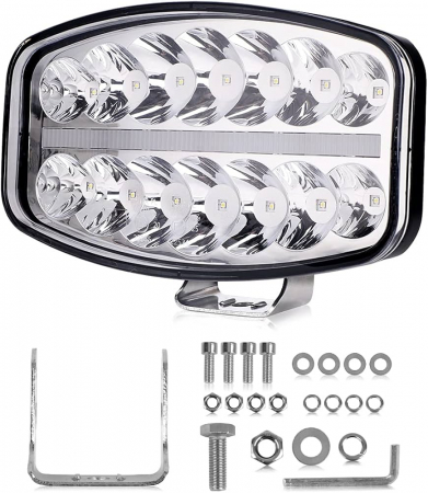 Proiector LED Halogen 10 inch cu DRL alb/portocaliu 12-24V, 80W, 4000 lm, Certificat E9 [1]