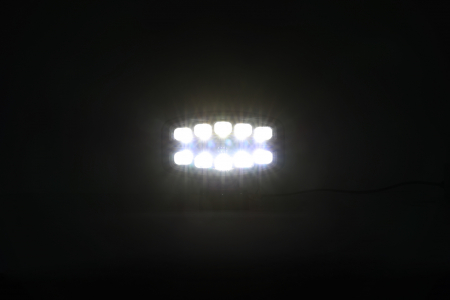 Proiector LED Halogen cu 3 functii - DRL alb/portocaliu si lumina de avertizare cu 4 moduri, rezistent la apa, 12-24V, 1400LM, IP67, IP69, ECE-R10 [8]