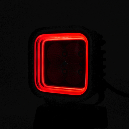 Proiector LED Halogen 30W - Alb, Lumina difuza cu lumina DRL galbena si rosie 12-24V [4]