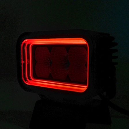 Proiector LED Halogen 42W - Alb, Lumina difuza cu lumina DRL galbena si rosie 12-24V [17]
