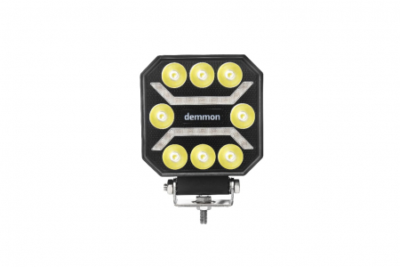 Led lampa cu halogen pentru camioane tractor, roll bar, ATV, jeep, utilaje agricole etc. alb si galben portocaliu, 10 x 110 x 37 mm E-mark E9, 27W 12-24V [1]