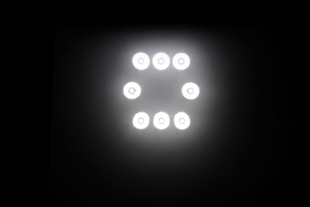 Led lampa cu halogen pentru camioane tractor, roll bar, ATV, jeep, utilaje agricole etc. alb si galben portocaliu, 10 x 110 x 37 mm E-mark E9, 27W 12-24V [9]