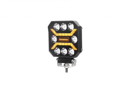 Proiectoare, lampi si leduri - Led lampa cu halogen pentru camioane tractor, roll bar, ATV, jeep, utilaje agricole etc. alb si galben portocaliu, 10 x 110 x 37 mm E-mark E9, 27W 12-24V