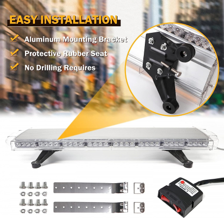 Rampa girofar cu Led  semnalizare de urgenta 12-24V, 98cm [8]