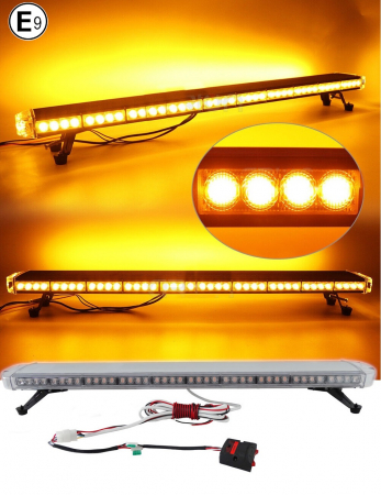 Girofaruri - Girofar Led  de semnalizare de urgenta, 15 moduri de functionare, lumina galbena portocalie E-Mark E9, 120 сm, 12-24V