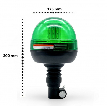 Girofar led urgenta 12-24V, verde [1]
