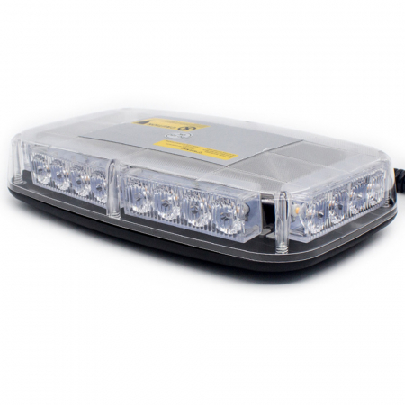 Girofar cu magnet, 15 moduri de lumină Alb, pentru asistență rutieră, platformă de zăpadă și altele 12-24V [13]