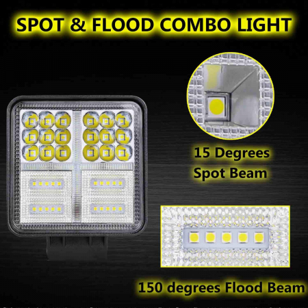 Proiector LED Lumina Ceata Iluminat 162W 12V / 24V Flood Beam Exterior Jeep Cabina [7]