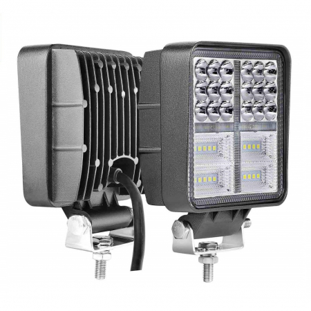 Proiector LED Lumina Ceata Iluminat 162W 12V / 24V Flood Beam Exterior Jeep Cabina [1]