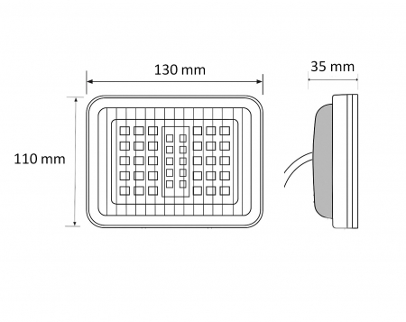 LAMPA LED  Lumina de Spate – Gabarit cu 70 de LED-uri 12-24V, Alb [1]