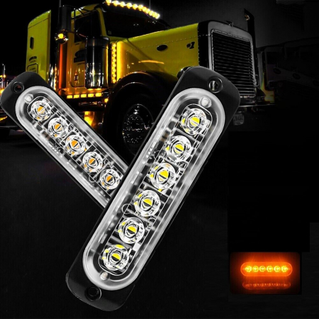 Stroboscoape LED Lumină de avertizare urgență, grilă față, spate cablare modul de cutie si telecomand, 12 -24 V, 4 buc [4]