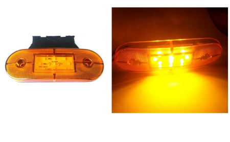 Noutati Flexzon - Led marker gabarit pentru camioane autobuz furgoneta remorca rulota 12V galben